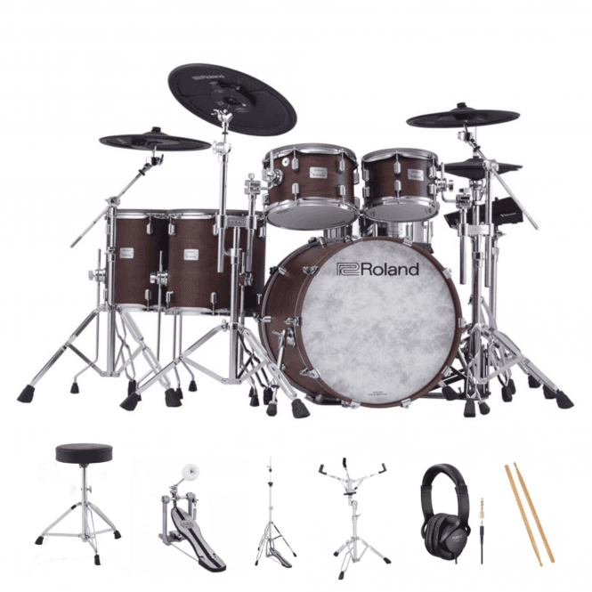 Roland  VAD716 V-Drums Electronic Drum Kit Satin Walnut Standard Package